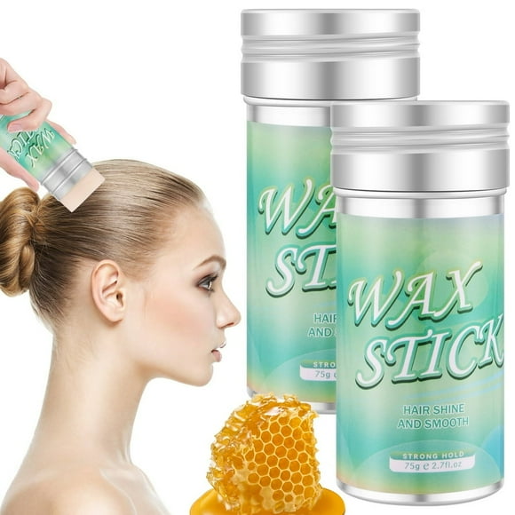 Hair Wax Stick 2Pcs Hair Wax Long Lasting Anti‑Static Hair Finishing Wax for Women Girls Hair