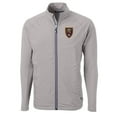 thumbnail image 2 of Men's-Cutter & Buck  Gray Real Salt Lake Adapt Eco Knit Hybrid Recycled Raglan Full-Zip Jacket, 2 of 3