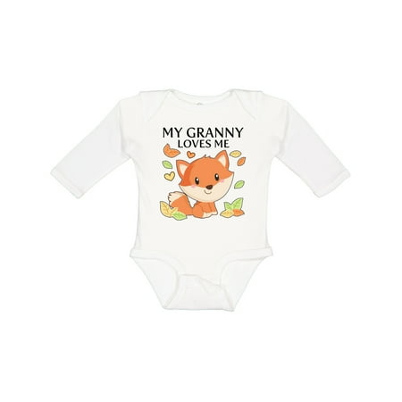 

Inktastic My Granny Loves Me- Little Fox Gift Baby Boy or Baby Girl Long Sleeve Bodysuit