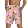 thumbnail image 3 of Sigee Avocado Lovers Print Mens Swim Trunks with Compression Liner Quick Dry Swim Stretch Beach Shorts with Pockets,S-3XL, 3 of 7