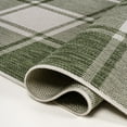 thumbnail image 4 of JONATHAN Y TUSCAN SUN 2 x 8 Runner Rug, Sabine Traditional Farmhouse Bold Gingham - Green/Cream, TSN203D-28, 4 of 8