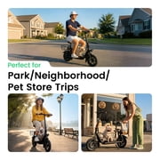 MIHOVER 550W Pet Friendly Electric Scooter with Seat for Small Dogs, 12 Electric Scooters for Adults,Dual Baskets 36V 7.8AH Battery, UL2272 Certified
