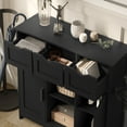 thumbnail image 5 of Storage Cabinet with Drawers and Shelves, Wooden Floor Cabinet, Accent Cabinet for Living Room Bedroom Bathroom, Black, 5 of 7