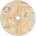 thumbnail image 1 of FMSHPON Ancient Map Compass Ship Xmas Christmas Tree Skirt Stand Mat for Holiday Party Decoration Indoor Outdoor 36 inches, 1 of 6