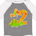 thumbnail image 4 of Inktastic Happy Dinosaur Second Birthday-green Boys or Girls Long Sleeve Baby Bodysuit, 4 of 5