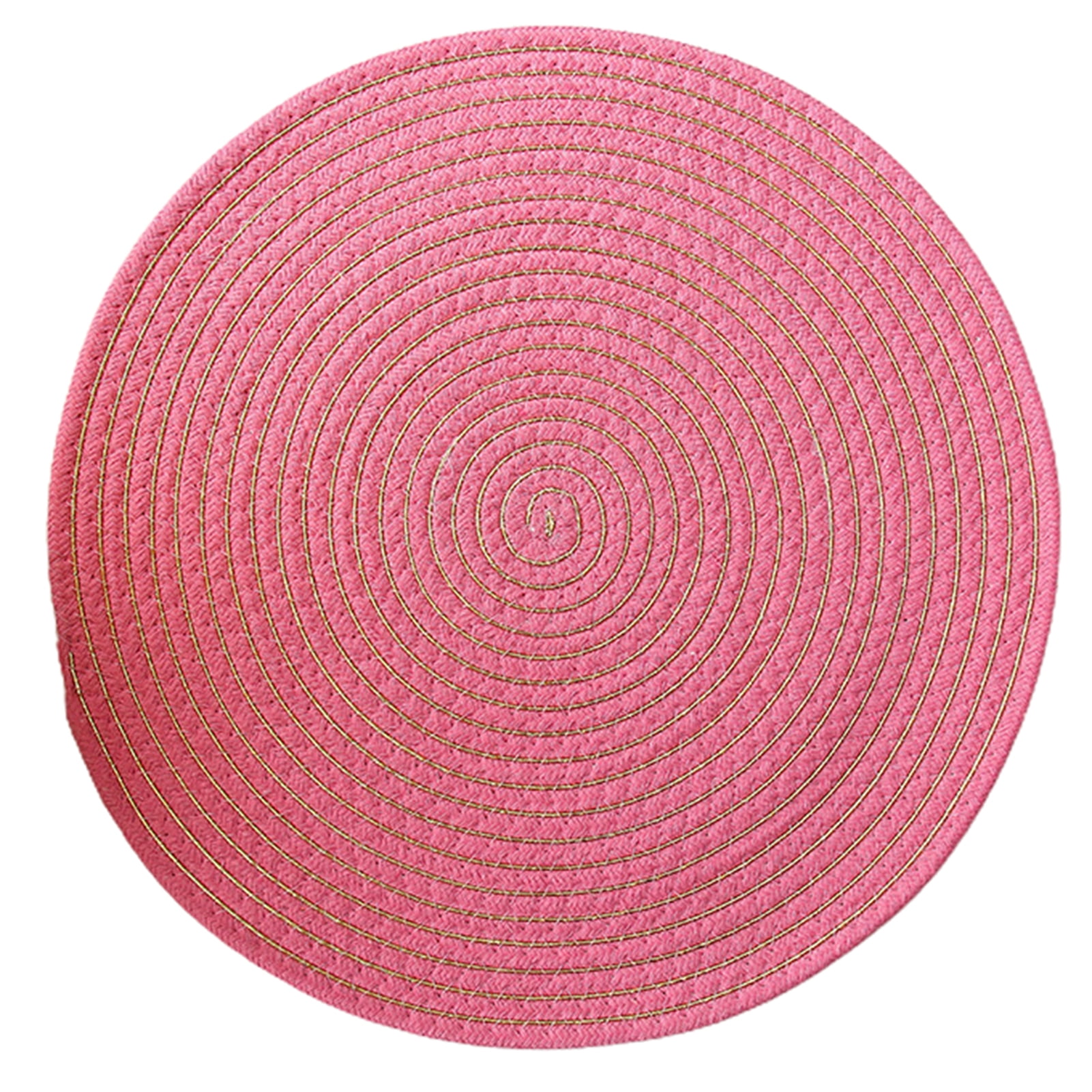 Round Braided Placemats for Dining Table Washable Place Mats Decorative
