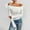 White, variant on Womens Tops One Off Shoulder Long Sleeve Top Ruched Going Out Tops Slim Fit Y2 K Shirt Crop Long Sleeve Shirts for Women