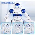 thumbnail image 2 of Robot de juguete RC con detección de gestos, control remoto, ideal para niños de 3 a 8 años, regalo de cumpleaños, color azul., 2 of 5