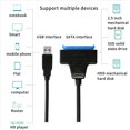 thumbnail image 4 of 6X Cable USB Adaptador 3 una USB 3.0 Cable Adaptador USB Soporte de Disco Duro Ssd Hdd de 2,5 Pulgadas, 4 of 5