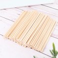 thumbnail image 2 of Shisuyan 50pcs Wooden Sticks Wooden Craft Sticks DIY Wooden Rods Model Material, 2 of 9
