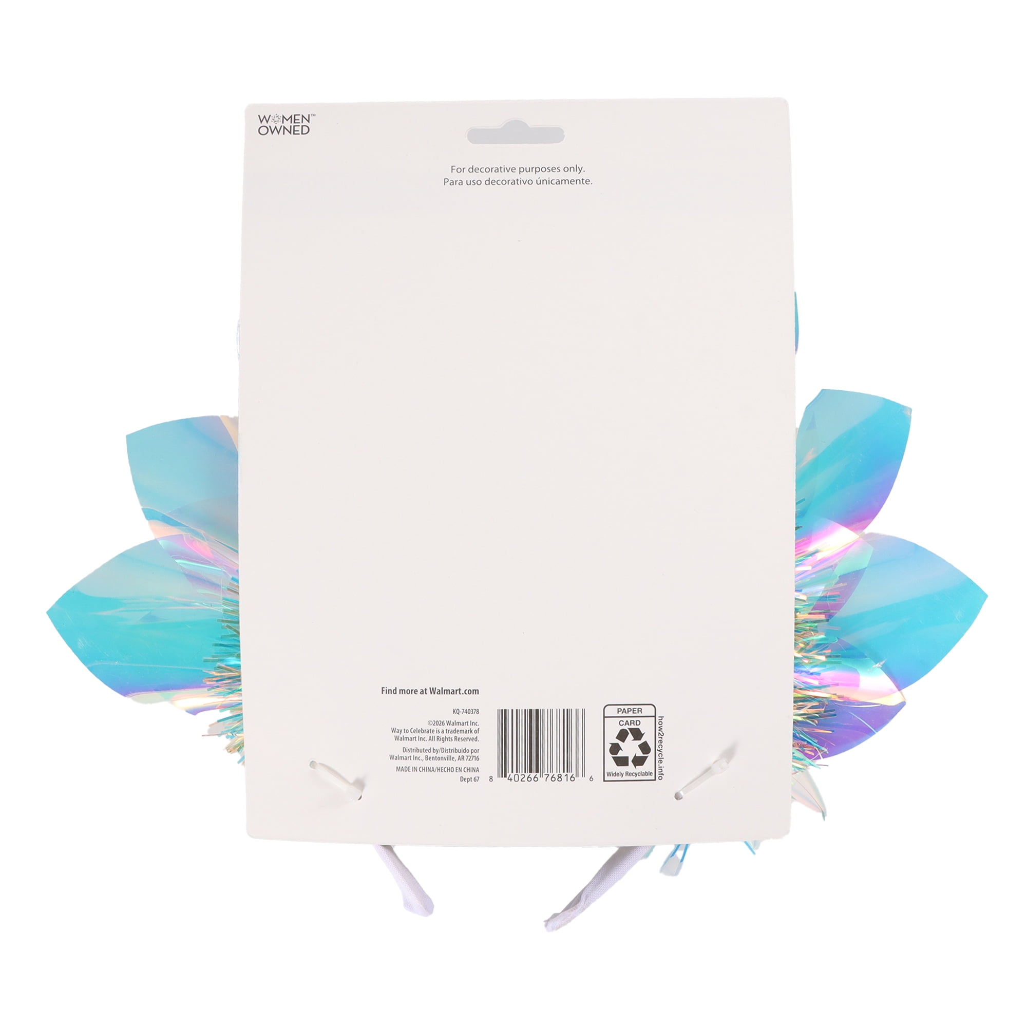 Iridescent Sun Headband, Bright Party Accessory for Adult Parties and Events, by Way To Celebrate