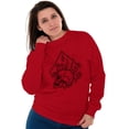 thumbnail image 4 of Floral Diamond Skull Symbol Spiritual Sweatshirt for Men or Women Brisco Brands 2X, 4 of 6
