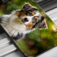 thumbnail image 6 of Miniature American Shepherd Dog Photo Faux Leather Travel Luggage Tag, 6 of 7