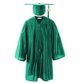thumbnail image 1 of Odeerbi 3-12 Años Niños Niñas Vestido de Graduación Y Gorra de Color Sólido Brillante Vestido de Manga Larga de 2 Piezas Para La Ceremonia de Graduación, 1 of 2