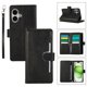 thumbnail image 1 of For iPhone 16 Plus Case Split Leather Magnetic Wallet Phone Protector with Wrist Strap - Black, 1 of 5