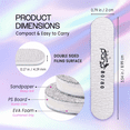 thumbnail image 2 of PANA 25pcs Professional Nail Files Buffers Mini Size Double Sided Emery Board Washable - for Natural & Acrylic Manicure Pedicure Tools Home 25 Pieces Pack, 2 of 11