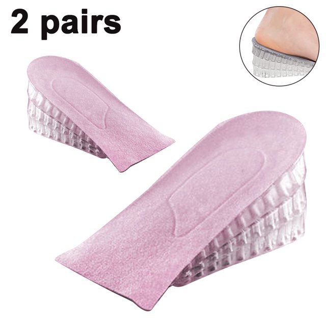 Pares de inserciones para levantar el talón Plantilla para aumentar la altura Plantilla invisible para aumentar la altura Plantillas de soporte para el talón de silicona de 3 capas Almohadillas para