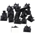 thumbnail image 4 of 20 piezas de bridas de plástico negras, abrazaderas autoadhesivas ajustables para cables de coche, 4 of 5