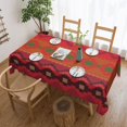 thumbnail image 2 of DouZhe Rectangular Tablecloth, Maya Aztec Texture Table Cloth for Kitchen Dinning Tabletop, 72"x54" Waterproof Polyester Table Cover, 2 of 8