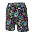 thumbnail image 4 of Balery Watercolor Floral Paisley Traje de Baño Estilo Hawaiano para Hombre, Shorts de Secado Rápido con Bolsillos-3X-Large, 4 of 6