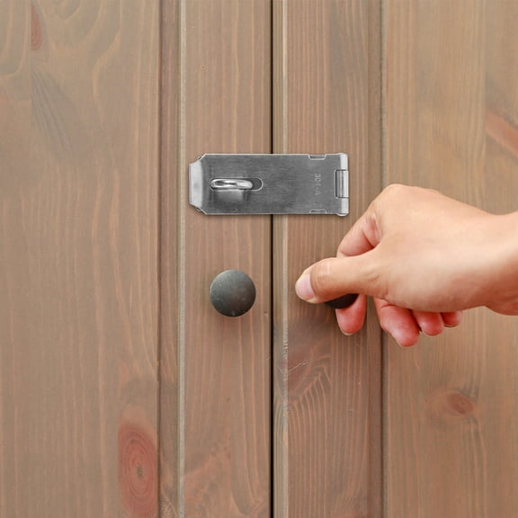 GAXIRE 2Pcs Door Locks Hasp Latch for Outdoor Use Durable Metal Clasp 5.5x1.6in