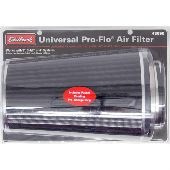 Pro-Flo Air Filter Cone 10.5 Tall Black/Chrome