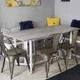 thumbnail image 4 of Alden Design Metal Dining Chairs with Wooden Seat, Set of 4, Gun Metal Gray, 4 of 7