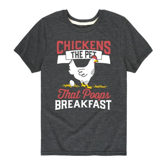 Country Casuals - Chicken Pet That Poops Breakfast - Youth Short Sleeve Graphic T-Shirt