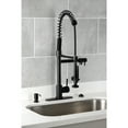 thumbnail image 3 of Kingston Brass LS8500DL Concord Single-Handle Deck-Mount Pre-Rinse Kitchen Faucet with Pot Filler, Matte Black, 3 of 7