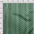 thumbnail image 3 of oneOone Cotton Jersey Green Fabric Asian Block Craft Projects Decor Fabric Printed By The Yard 58 Inch Wide, 3 of 4