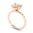 thumbnail image 2 of Solitaire Engagement Ring for Women - 2ct Natural Morganite in 18K Rose Gold Promise Ring, 2 of 6