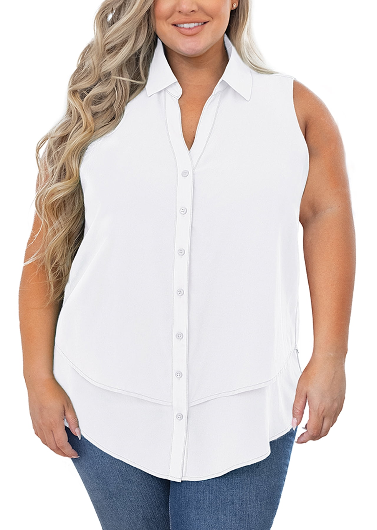 Auslook Plus Size Women Sleeveless 