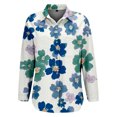 thumbnail image 5 of QASIEATN Tops for Women Graphic Tees Casual Button Down V Neck Long Sleeve Shirts Ladies Summer Tops, 5 of 7