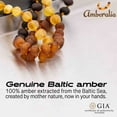 thumbnail image 2 of 15.7-inch Amberalia Amber necklace for adults - Certified Baltic Sea amber - Includes gift box with customized message and engraved storage linen bag, 2 of 5