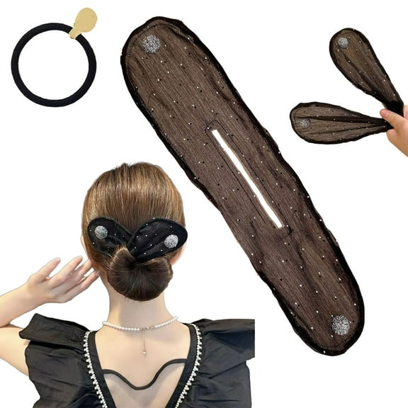 Hair Bun Maker Cute Bowknot Hair Bun Maker Accessories Clip Bun Maker for Long Hair Hair Hair Bun Accessories For Women Cute French Twist Easy Bun Hair Bun Maker For Women For Girls (1pcs)
