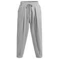 thumbnail image 5 of White Pants Men Big and Tall Trendy Neutral Tone Casual Pants Stretch Waist Athletic Jogger with Pockets Golf Running Gym, 5 of 6