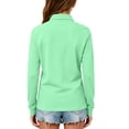 thumbnail image 6 of Girls Long Sleeve Polo Shirt School Uniform Casual Fall Comfy Smooth Knit Top Back to School Outfit, 6 of 6