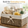 thumbnail image 4 of Seagrass Shelf Basket Lined with White Lining, 4 of 7