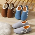 thumbnail image 5 of Lenago Children's Fuzzy Slippers Toddler Infant Home Slippers for Boys Girls Soft Flat Slip On Easy Hook-and-Loop​​ Fleece Lined Winter House Shoes Slip-Resistant Indoor 2-12 Years, 5 of 10