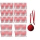 thumbnail image 1 of Juego de adornos de árbol de Navidad de terciopelo 100pc | Decoraciones colgantes de bolas rojas | Terciopelo de lujo suave, 0,6x12,5 cm | Fácil fijación de gancho | Decoración festiva para árboles,, 1 of 8