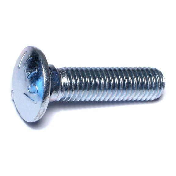 1/2"-13 x 2" Zinc Plated Grade 5 Steel Coarse Thread Carriage Bolts CBS5-277
