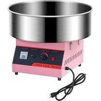 1050W Electric Cotton Candy Machine Floss Maker with Stainless Steel Bowl, Sugar Scoop for Family and Various Party (Pink)