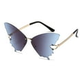 thumbnail image 1 of Styesk Sunglasses Womens Woman Rimless Shape Sunglasses For Beach Summer Sunglasses Womens Trendy, 1 of 3