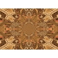 thumbnail image 1 of Ahgly Company Machine Washable Indoor Rectangle Transitional Orange Area Rugs, 4' x 6', 1 of 7