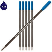 Jaymo Replacement for Cross 8511 - Measures 4.563 in / 116 mm Long - Ballpoint Pen Refill - 6 Blue