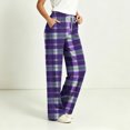 thumbnail image 7 of Edvintorg Lounge Pants Women Wide Leg Casual Pajama Pants with Pocket Drawstring Loose Casual Plaid Comfy Sleep Bottom Womans Clothes Multicolor S-2XL, 7 of 7