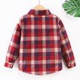 thumbnail image 2 of Gibobby blusas de vestir Niños formal Camisas de niños pequeños para bebés, camisas occidentales con botones, traje de Navidad para niños, camisas a cuadros de búfalo para niñ(Rojo, 5-6 Años), 2 of 5