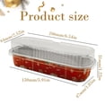 thumbnail image 4 of Mini Cake Pans with Lids, 5.91X1.85X1.22" Disposable Aluminum Foil Baking Cups, Rectangular Christmas Dessert Containers, Heat Resistant Foil Trays, Portable Food Serving Boxes, Oven Safe Baking Pan, 4 of 7