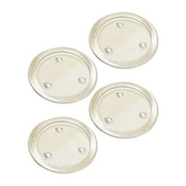 KALLORY Round Clear Glass Candle Holders Set of 4 Elegant Simple Design for Home Decor and Parties