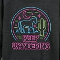 thumbnail image 3 of Instant Message - Keep Wandering Neon  - Women's Lightweight French Terry Long Sleeve Shirt, 3 of 6